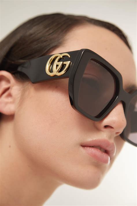 gucci big black glasses|gucci glasses with diamonds.